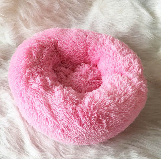 CozyNest Plush Round Pet Bed – Perfect for Small Dogs & Cats