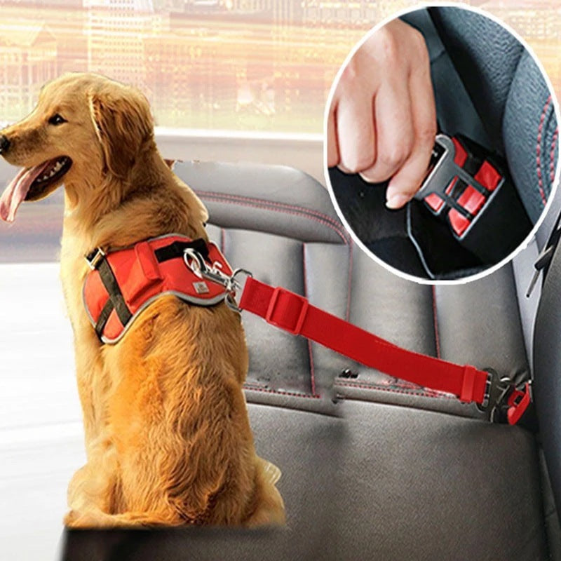 Car Seat Belt for Pets – Adjustable Harness Clip