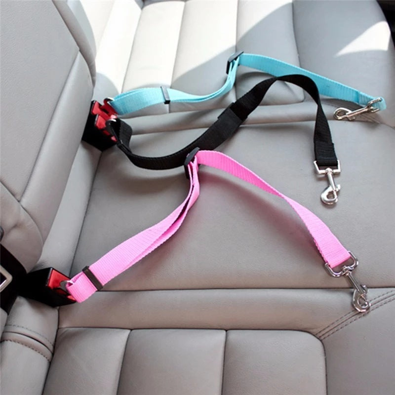 Car Seat Belt for Pets – Adjustable Harness Clip