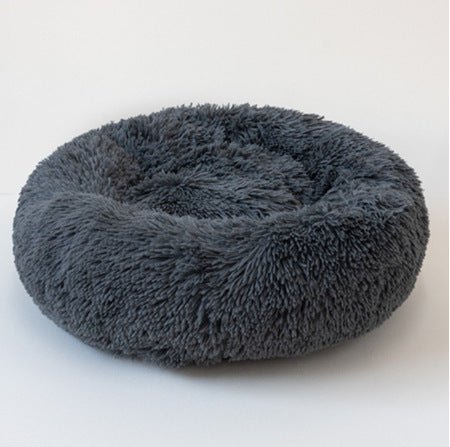 CozyNest Plush Round Pet Bed – Perfect for Small Dogs & Cats