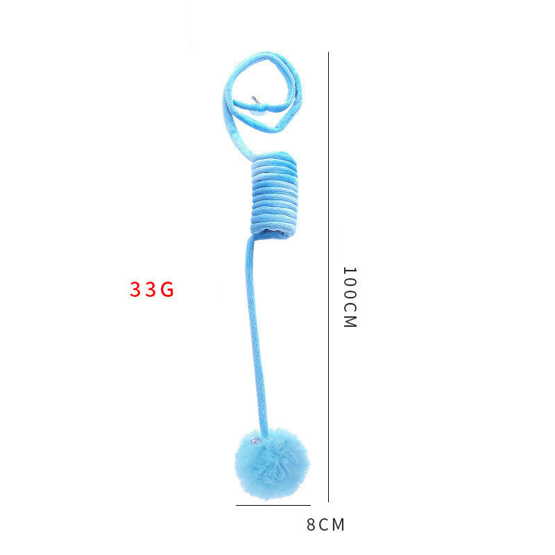 Interactive Cat Toy with Suction Cup & Spring Rabbit Hair Ball