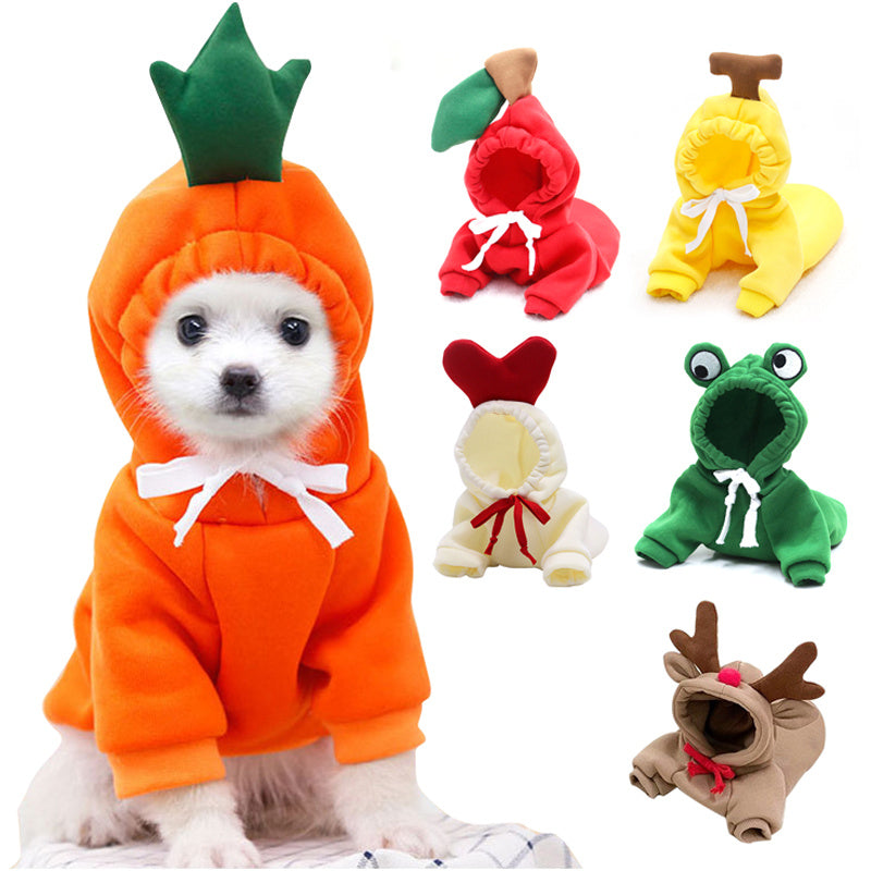 Cozy Fruit Hoodie – Warm Fleece Outfit for Small Dogs & Cats ❤️❤️Triple the Joy – Buy 1, Get 2 Free! 🎁🐾 Limited Time for Your Furry Friend!❤️❤️