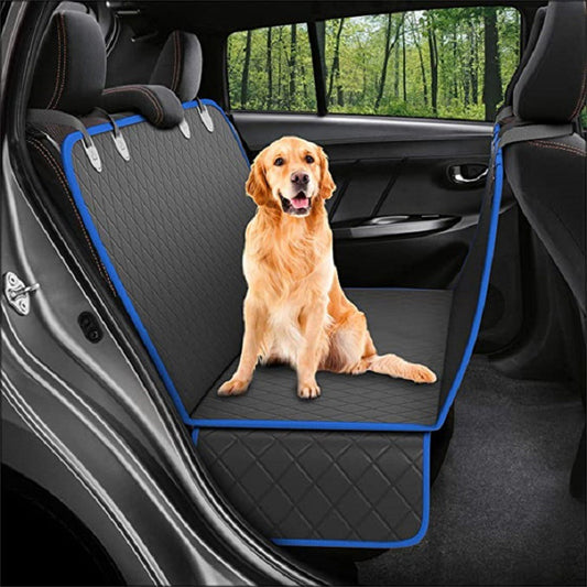 Dog Car Seat Cover with Mesh Window and Pocket